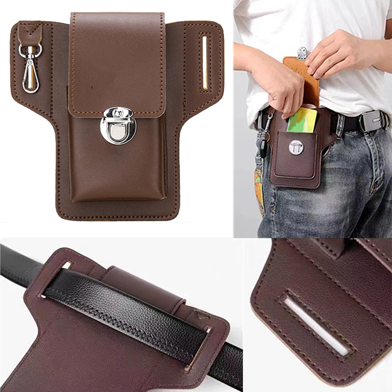 Travel Accessories Leather - Modna męska wielofunkcyjna torebka ze skóry