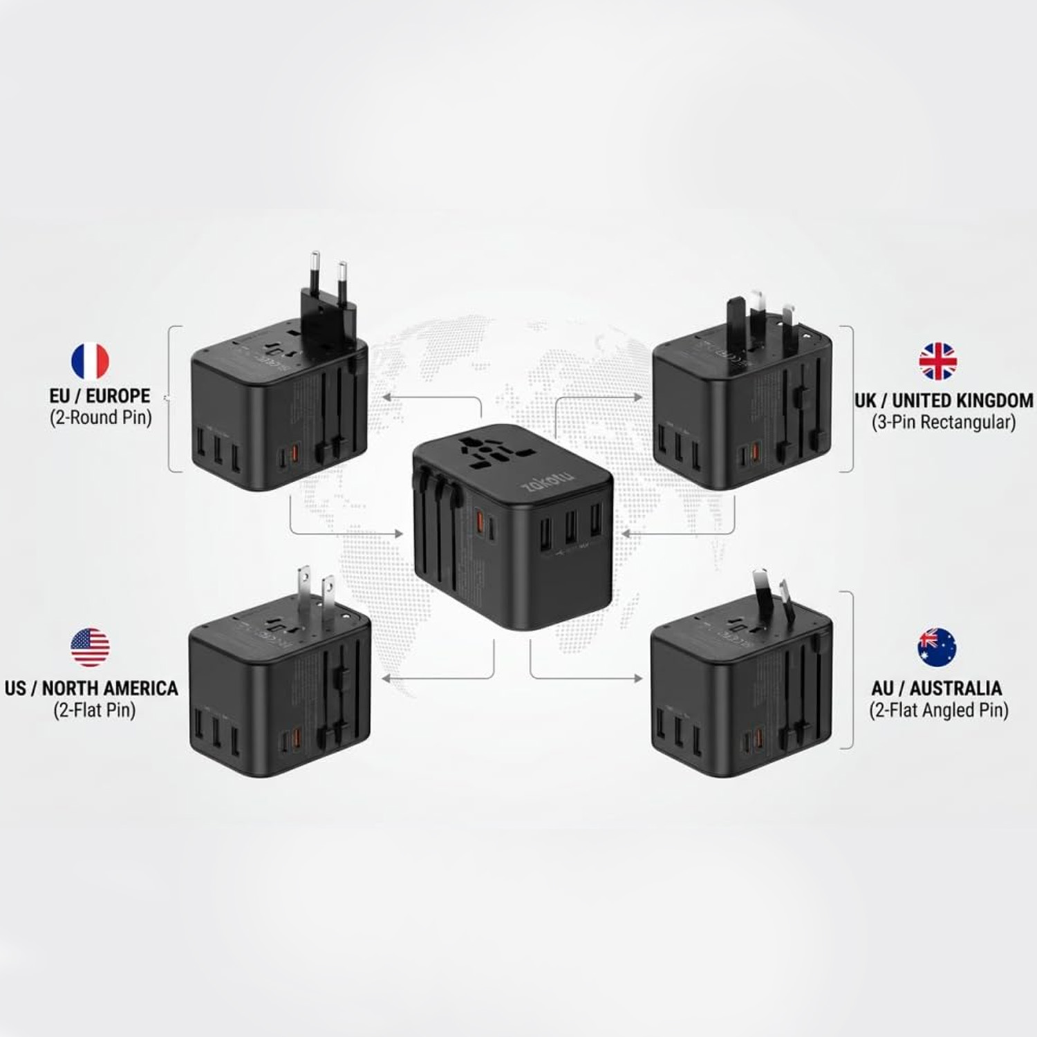 Uniwersalny adapter podróżny 3 – Travel Accessories For Europe recenzja i cena