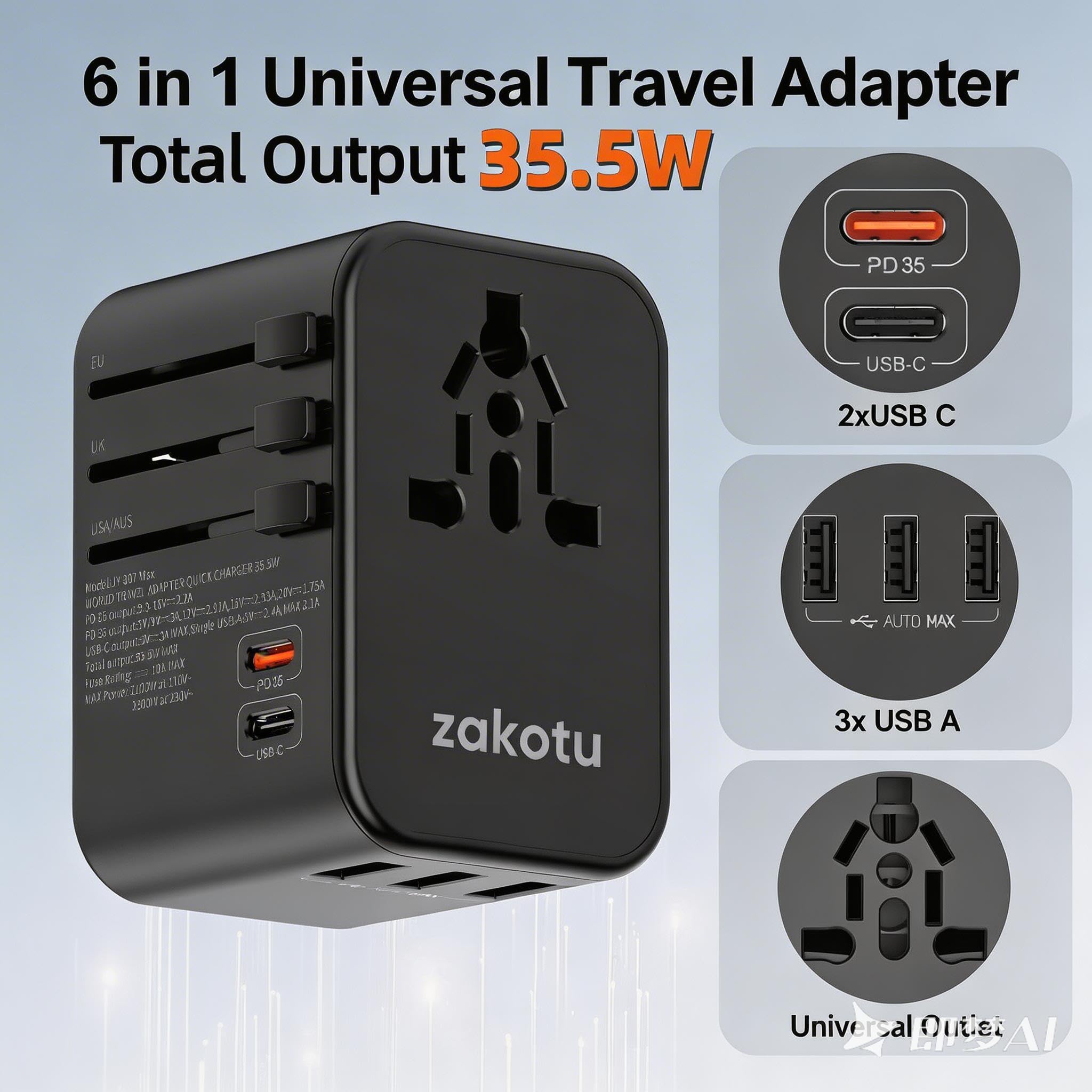 Uniwersalny adapter podróżny 3 – Travel Accessories For Europe recenzja i cena