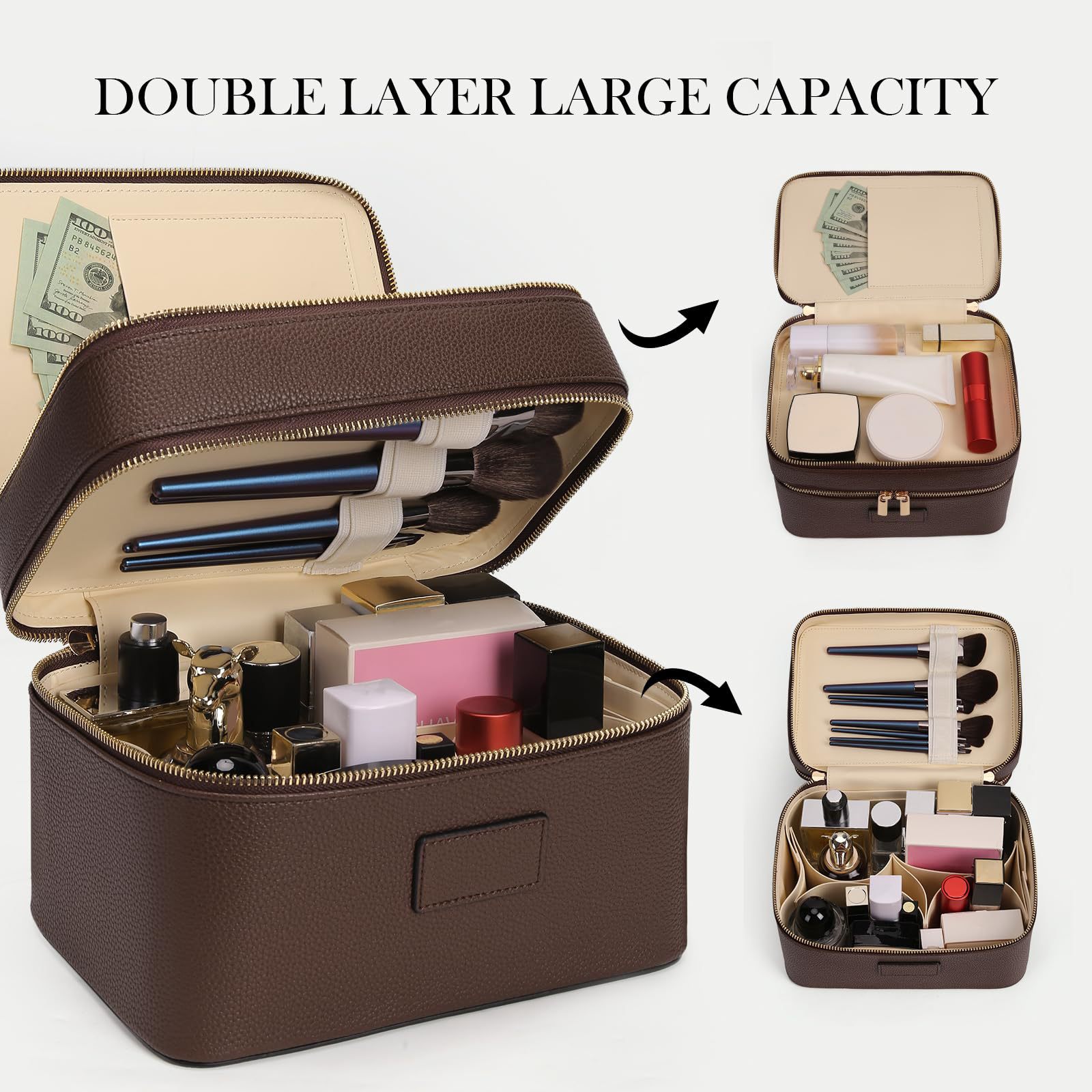 Duża, dwuwarstwowa, luksusowa  – Travel Accessories Leather recenzja i cena