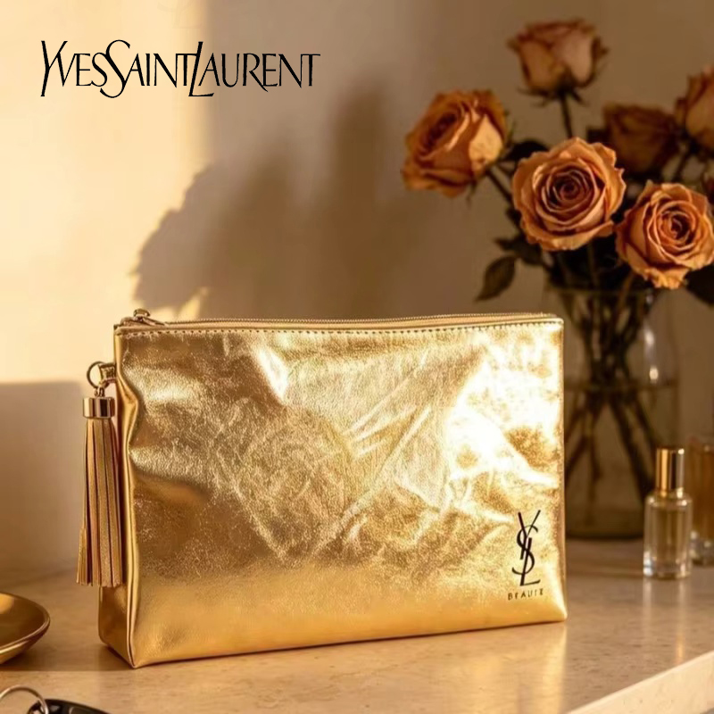 Złota kosmetyczka YSL, przenoś – Travel Accessories Luxury recenzja i cena