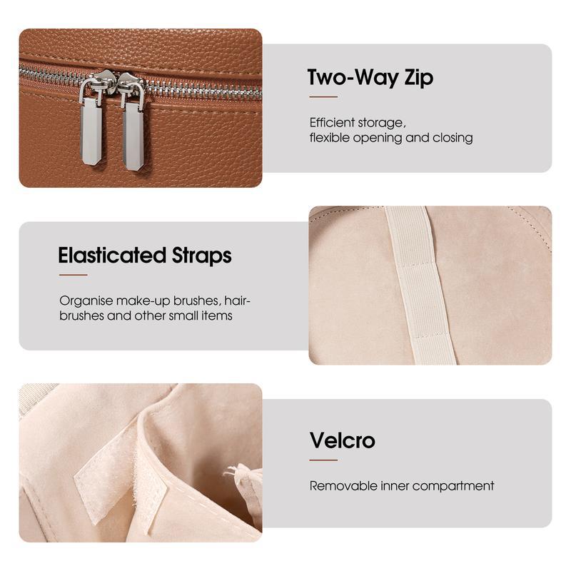 Duża kosmetyczka z ekoskóry, p – Travel Accessories Leather recenzja i cena